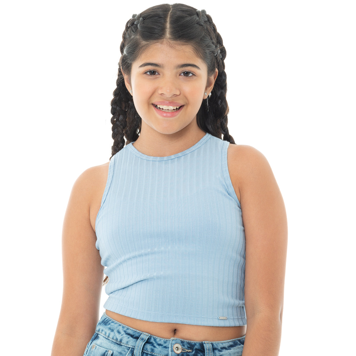 impactante celebrar Compra Crop top para niñas azul – Nauty Blue