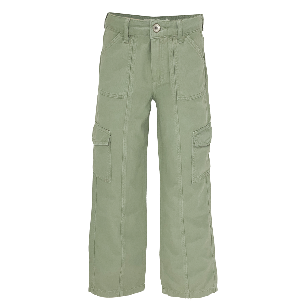 Jean cargo para niñas bota recta - Verde