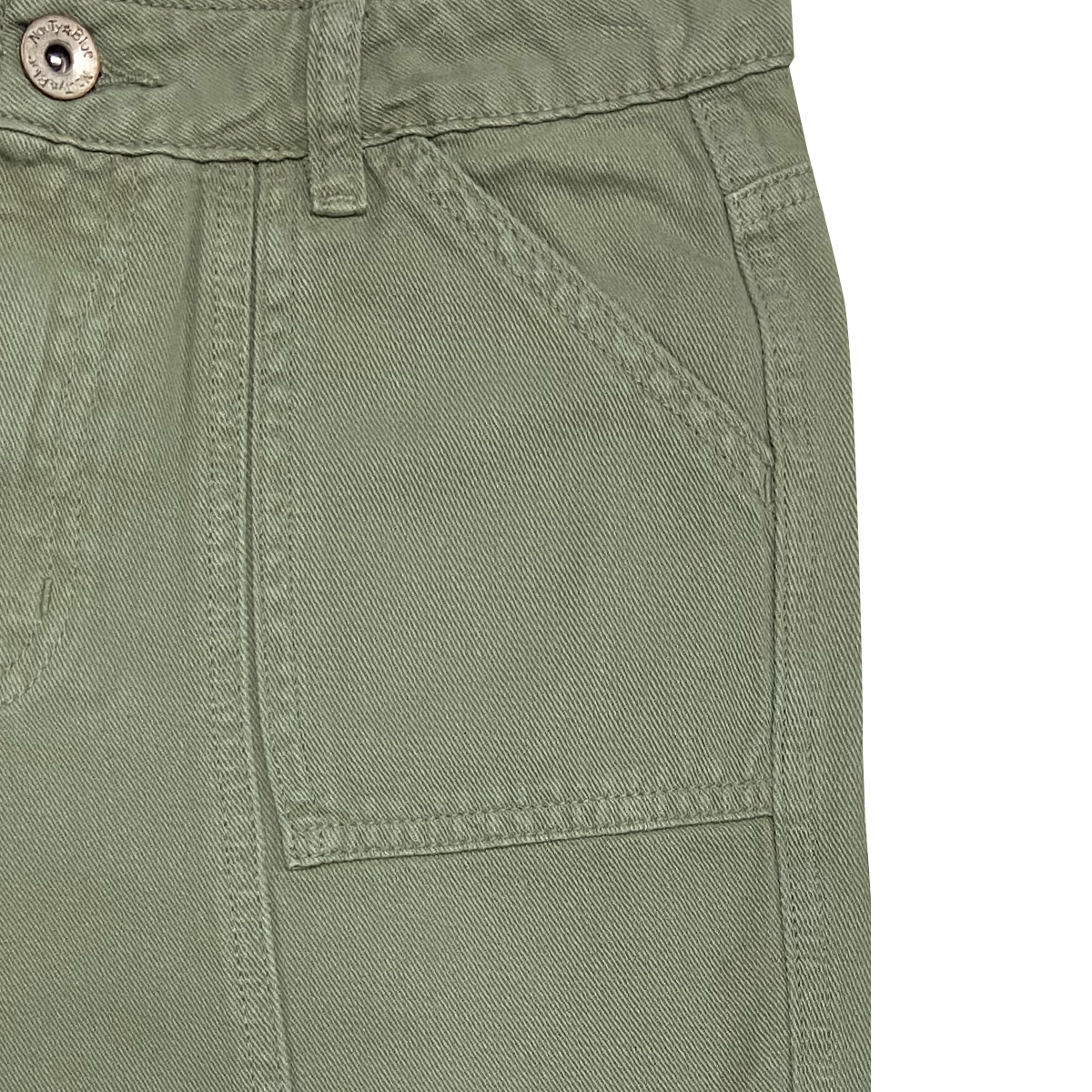 Jean cargo para niñas bota recta - Verde