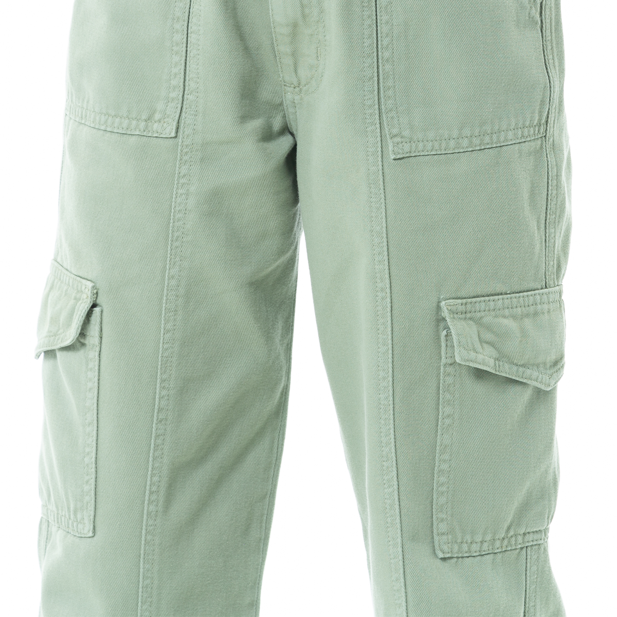 Jean cargo para niñas bota recta - Verde