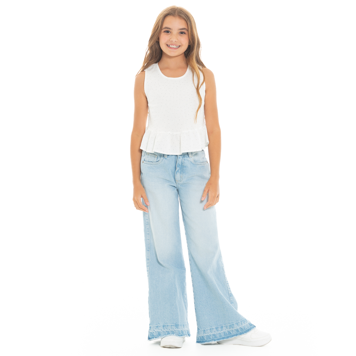 JEAN PARA NIÑAS CLASICO BOTA CAMPANA