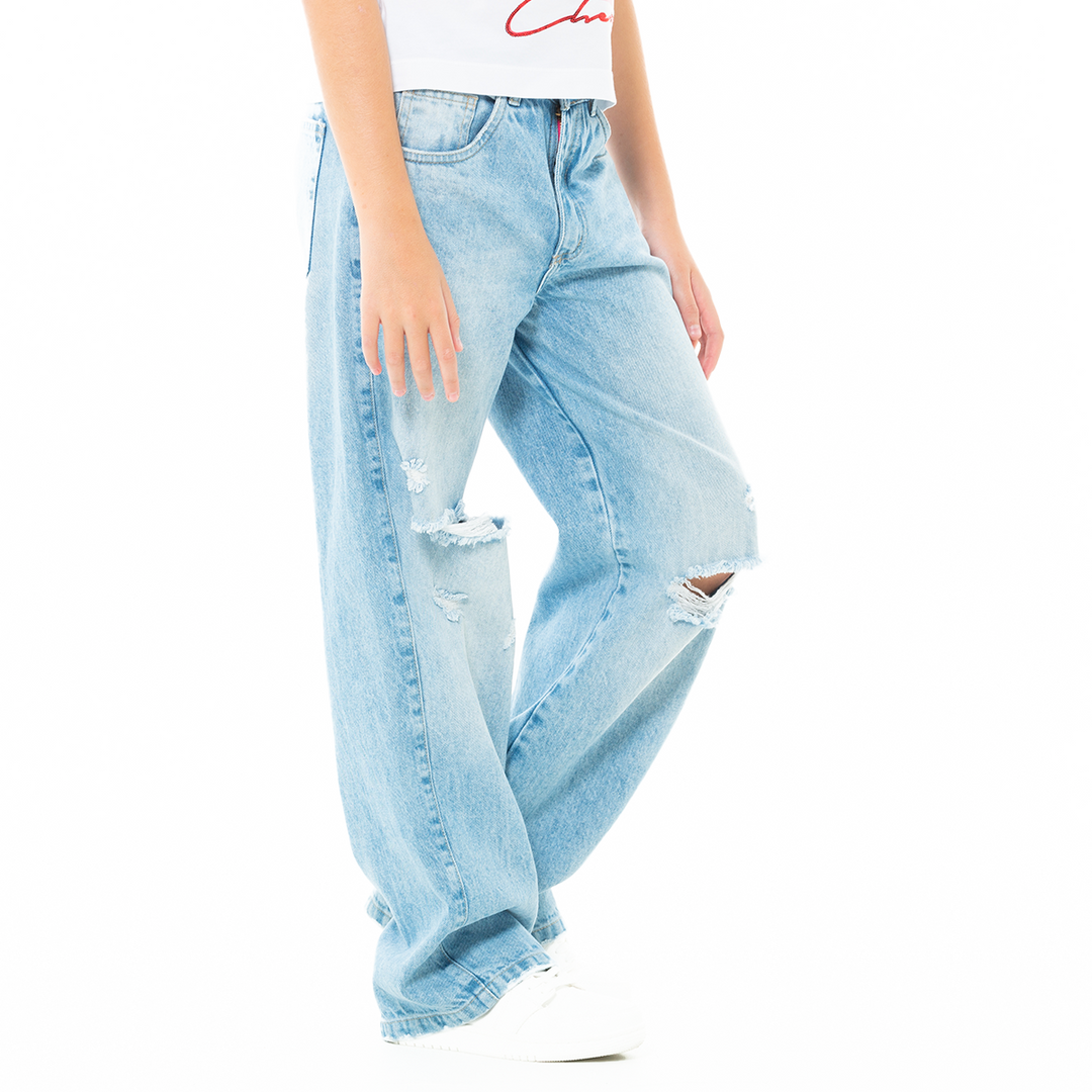 JEAN PARA NIÑAS BOTA RECTA