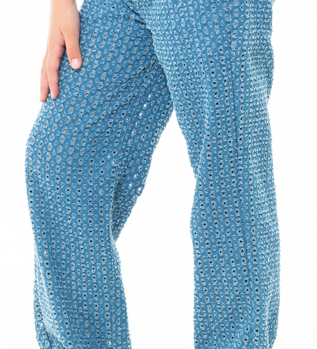 Jean para niñas bota recta de diseño Indigo - Azul