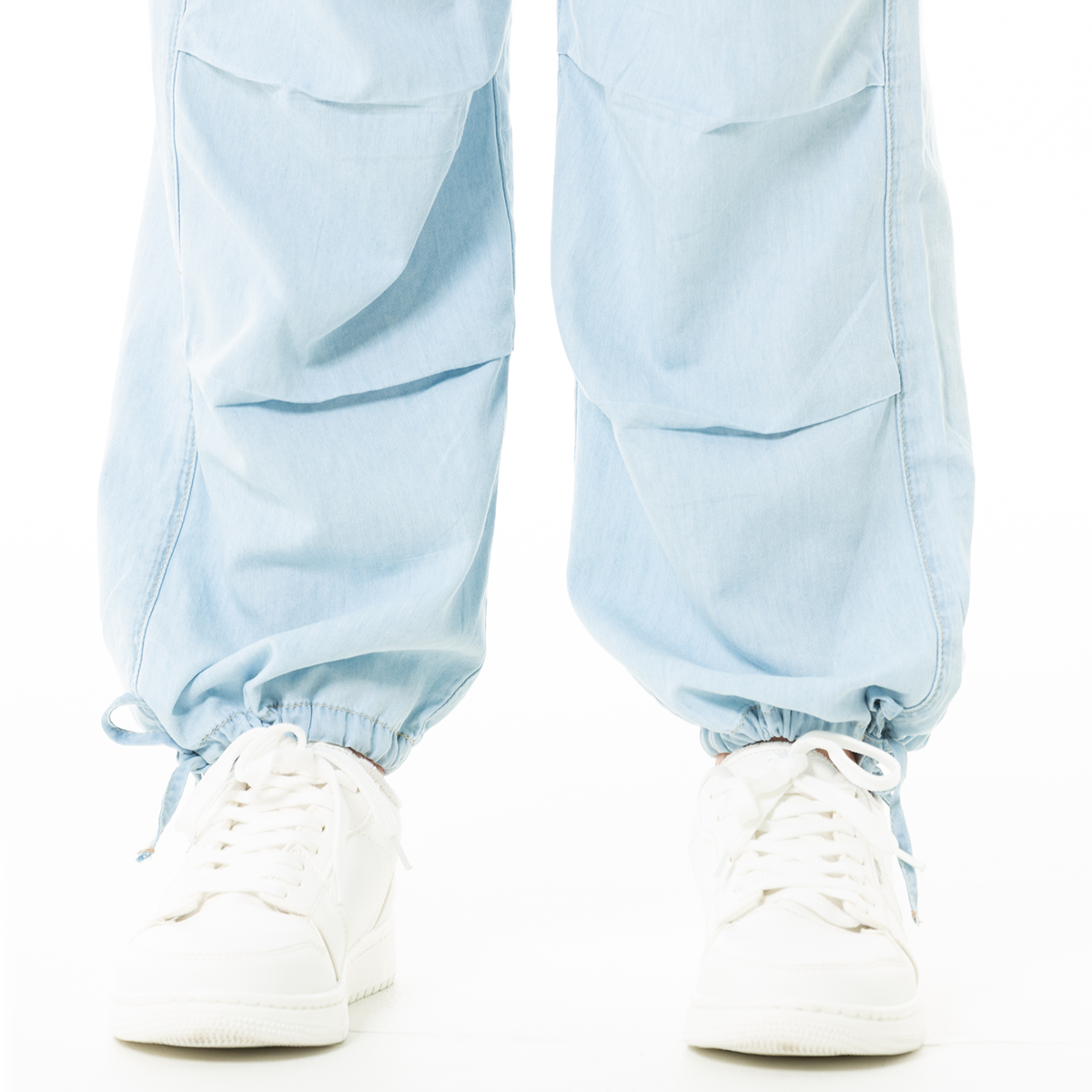 Jean cargo para niñas - Azul claro