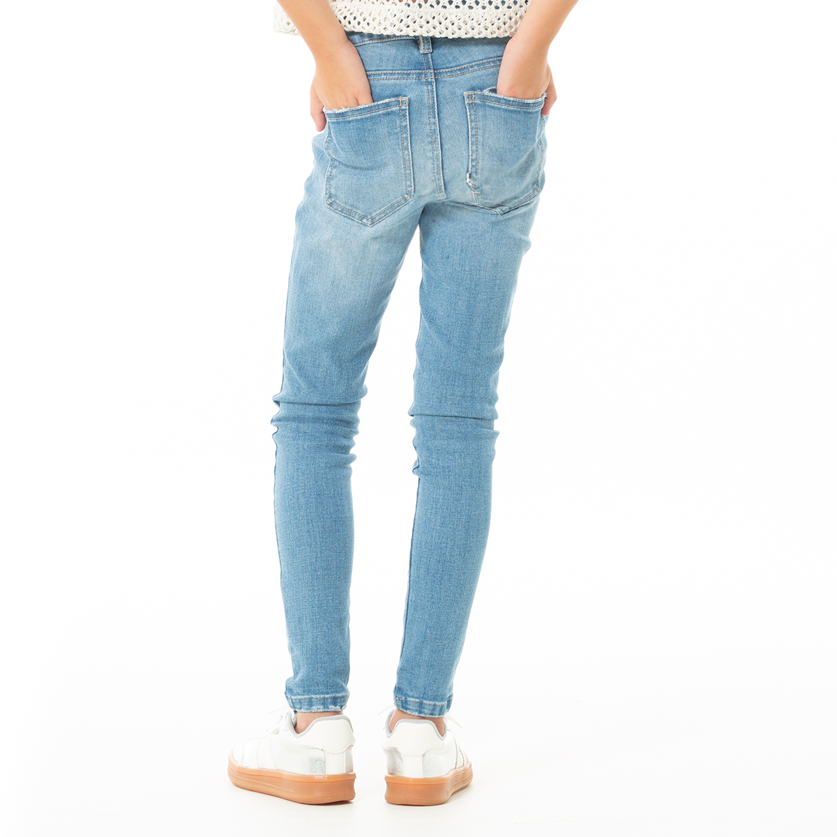 Jean para niñas skinny clasico - Azul