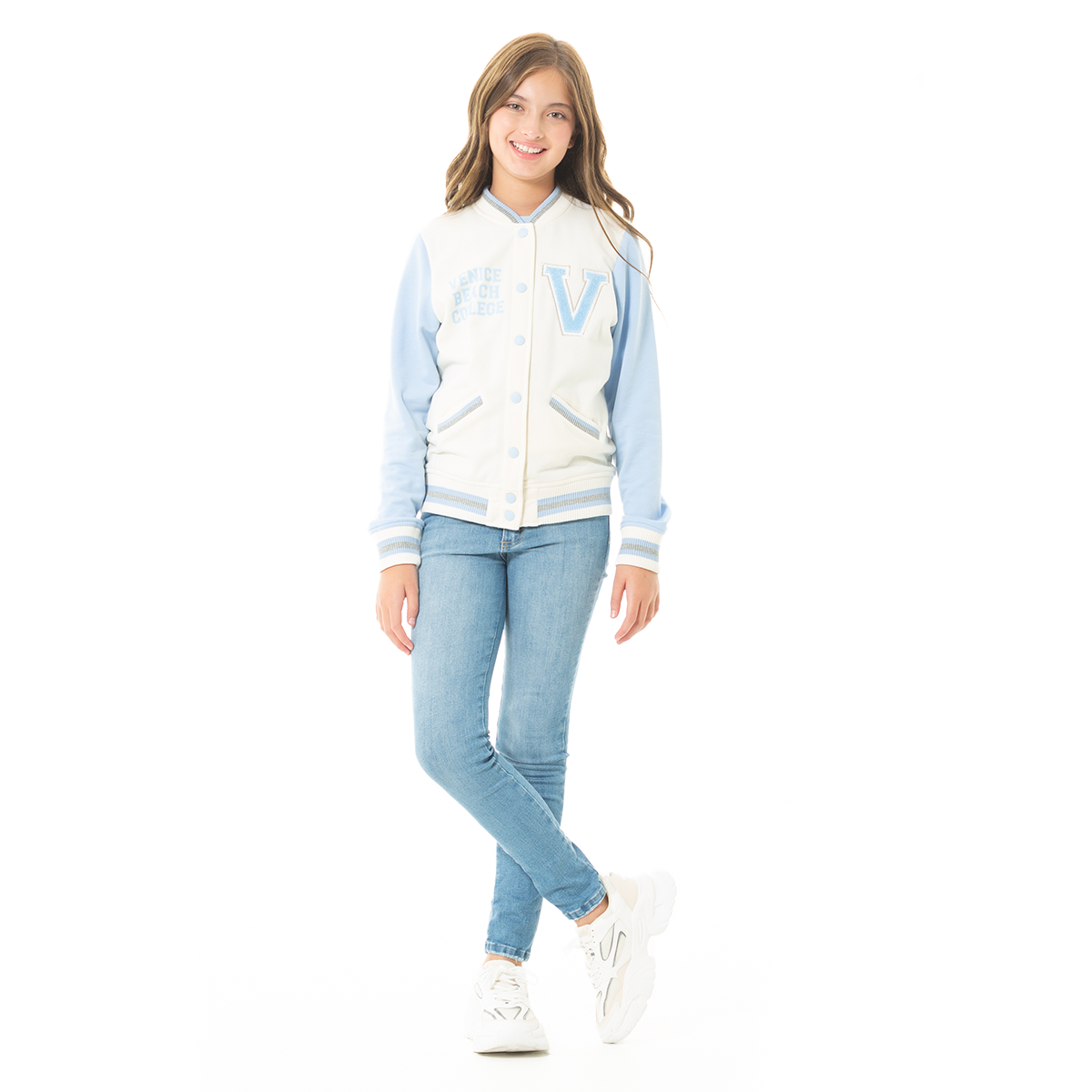 Jean para niñas skinny clasico - Azul