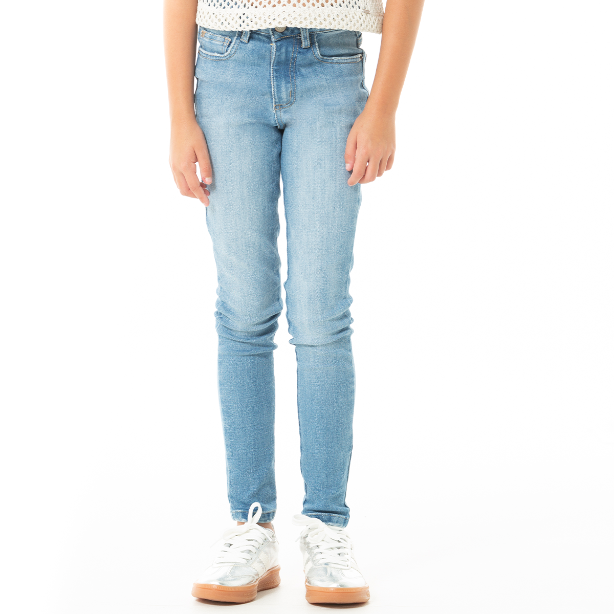 Jean para niñas skinny clasico - Azul