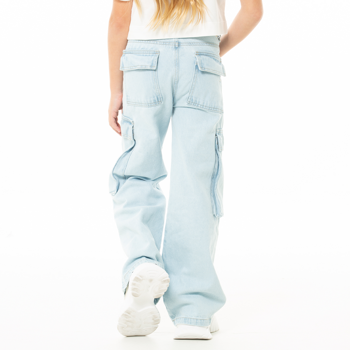 JEAN CARGO PARA NIÑAS BOTA RECTA