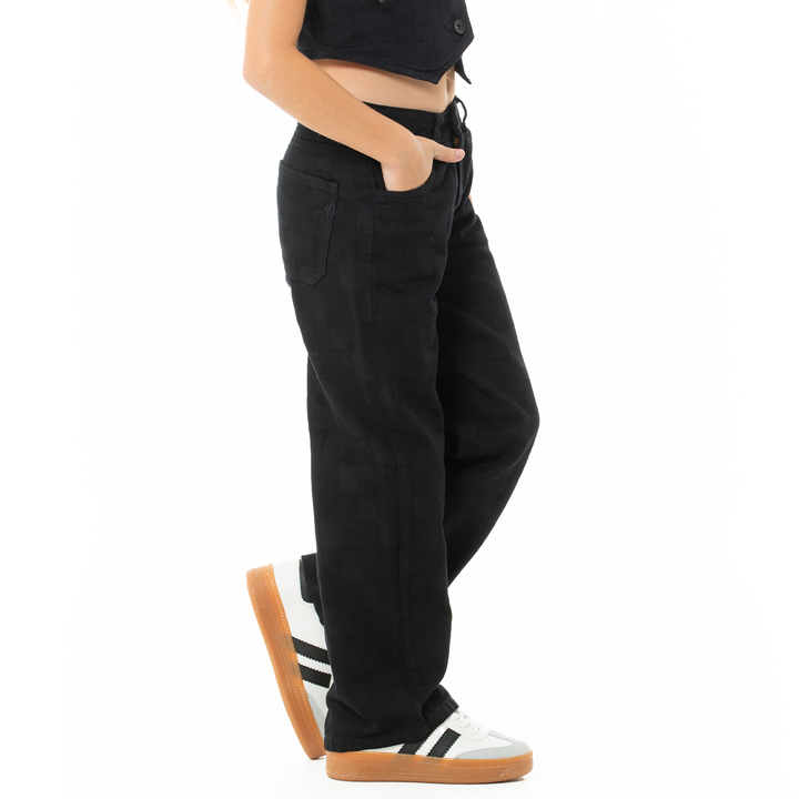 JEAN PARA NIÑAS NEGRO BOTA RECTA