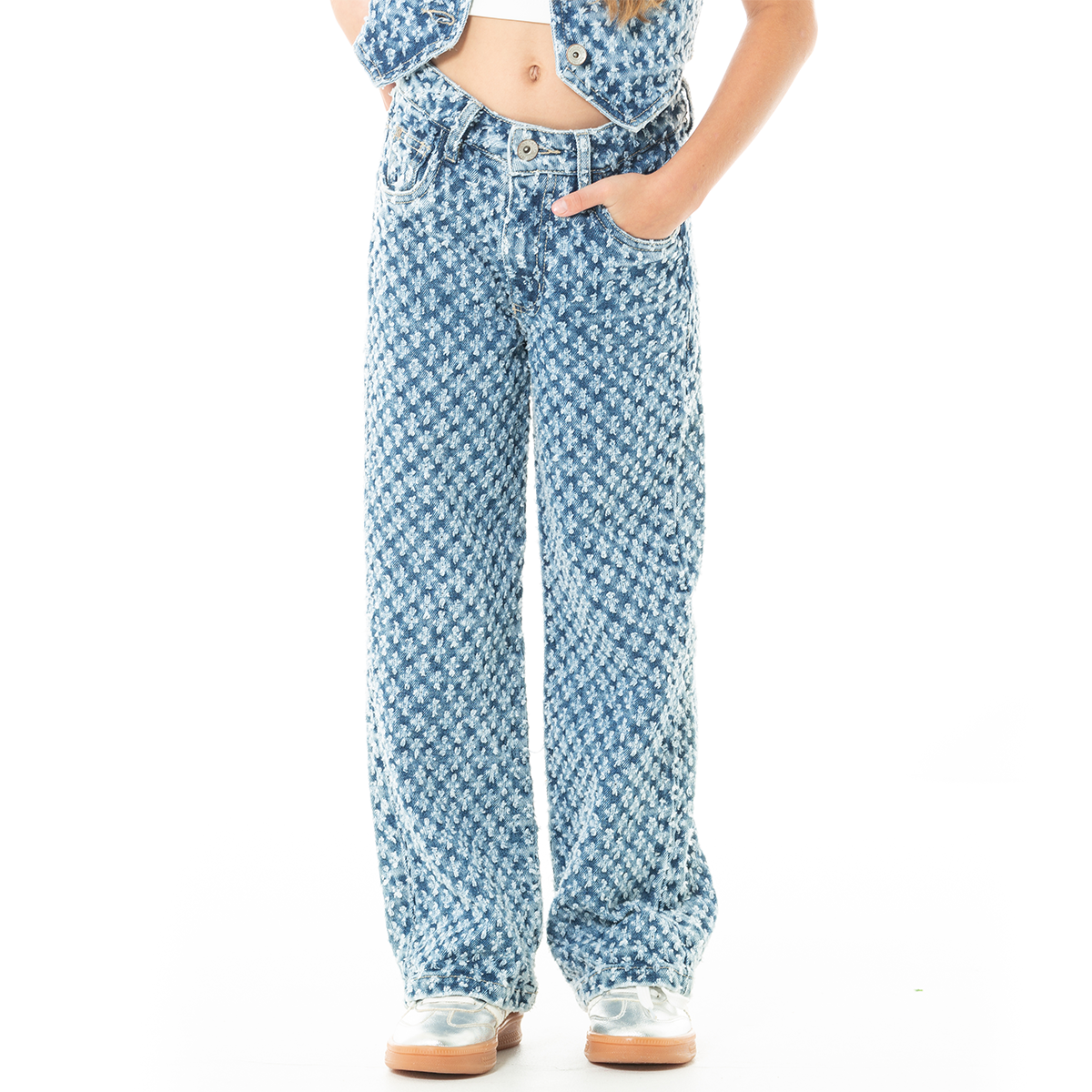 JEAN PARA NIÑAS INDIGO BOTA RECTA