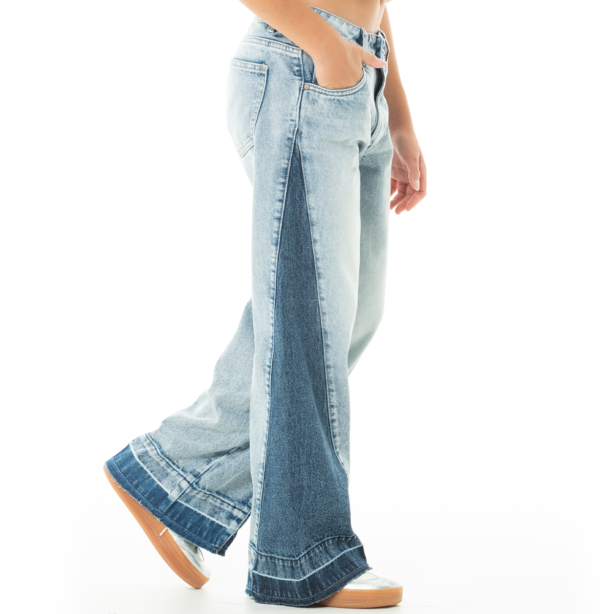 Jean para niñas bota recta clasico sin ruedo
