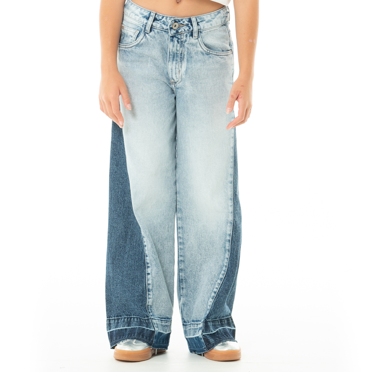 Jean para niñas bota recta clasico sin ruedo