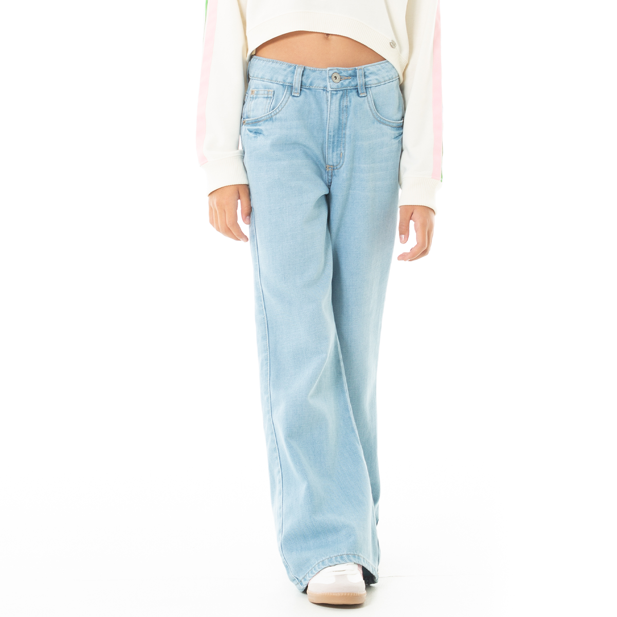 Jean para niñas clasico bota campana - Azul claro
