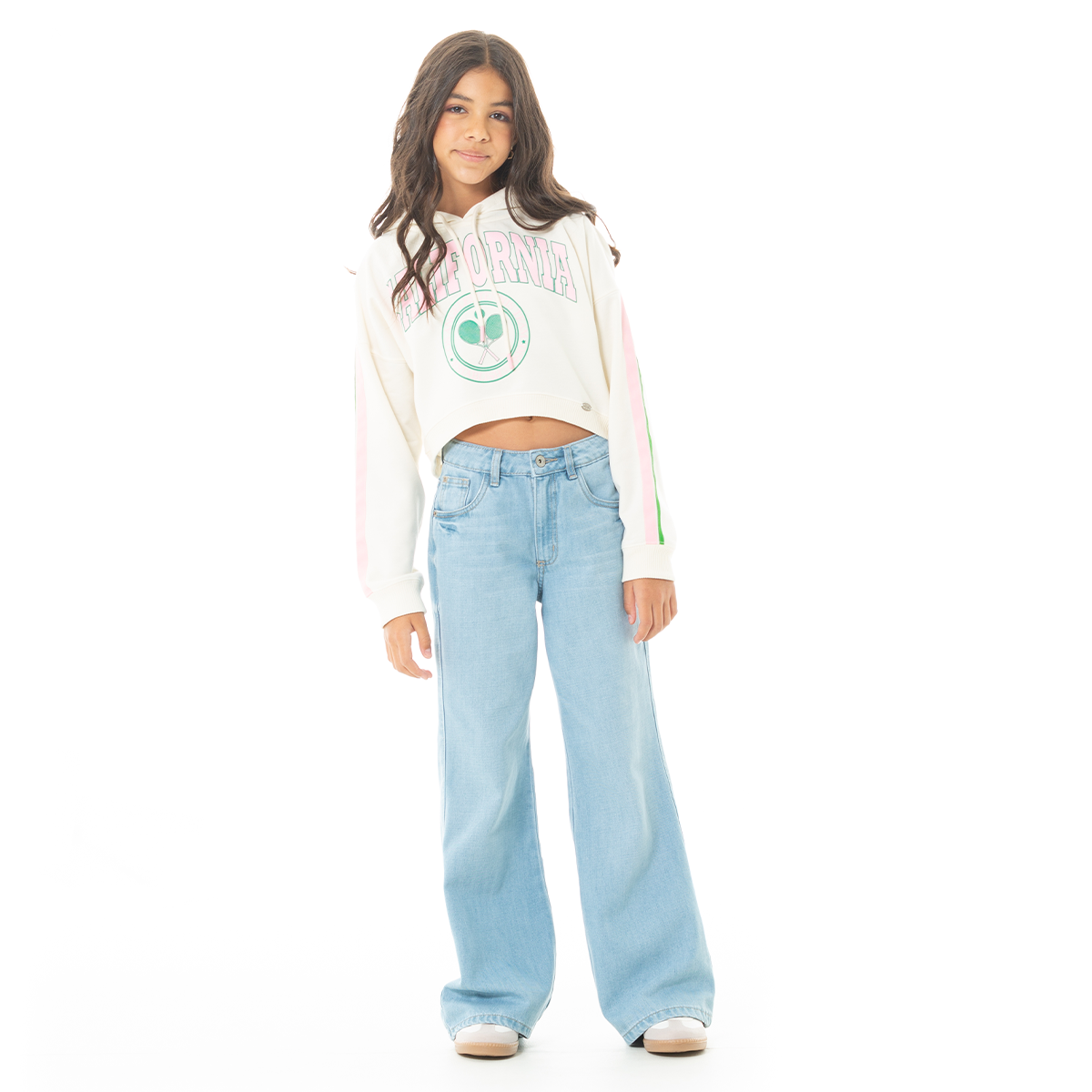 Jean para niñas clasico bota campana - Azul claro