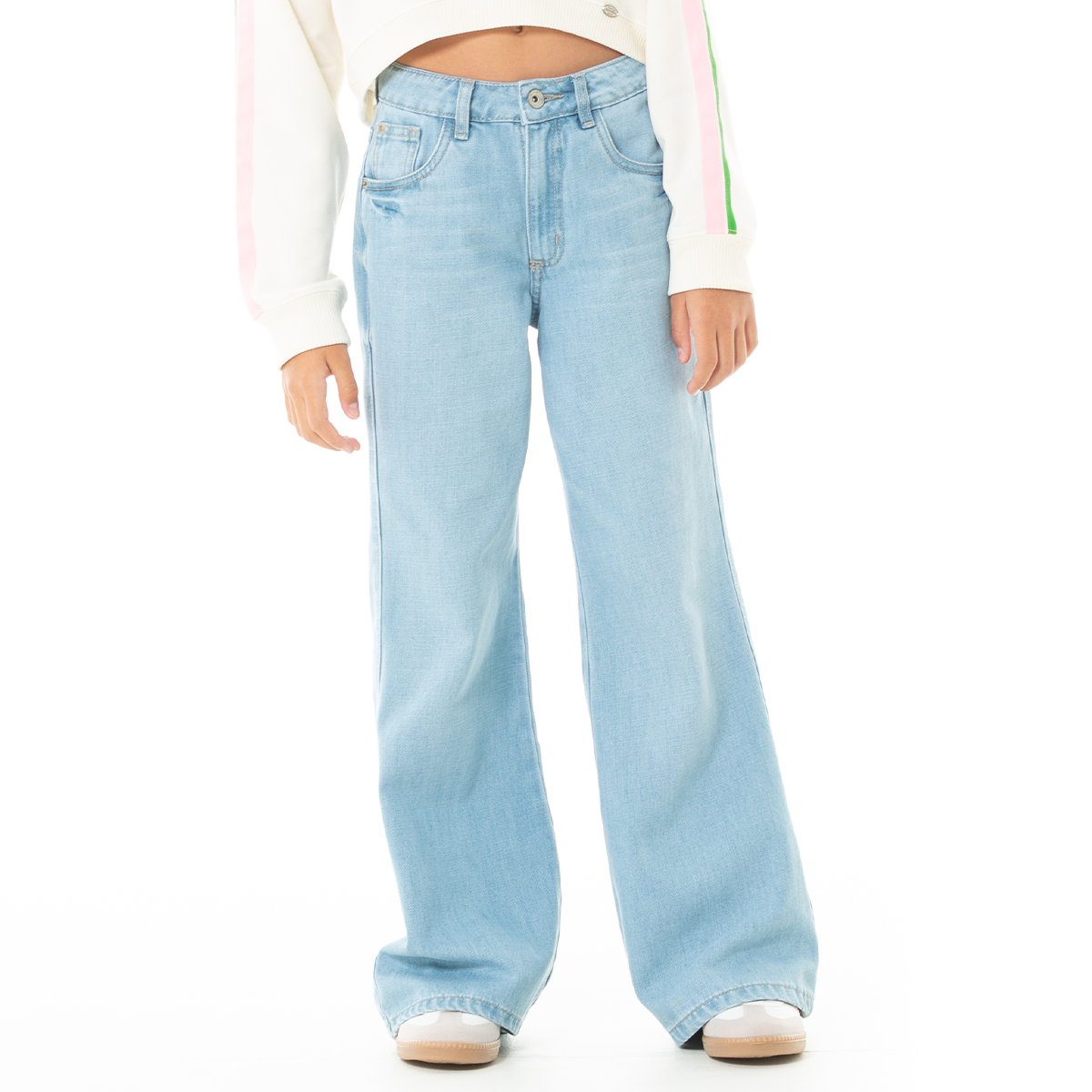 Jean para niñas clasico bota campana - Azul claro