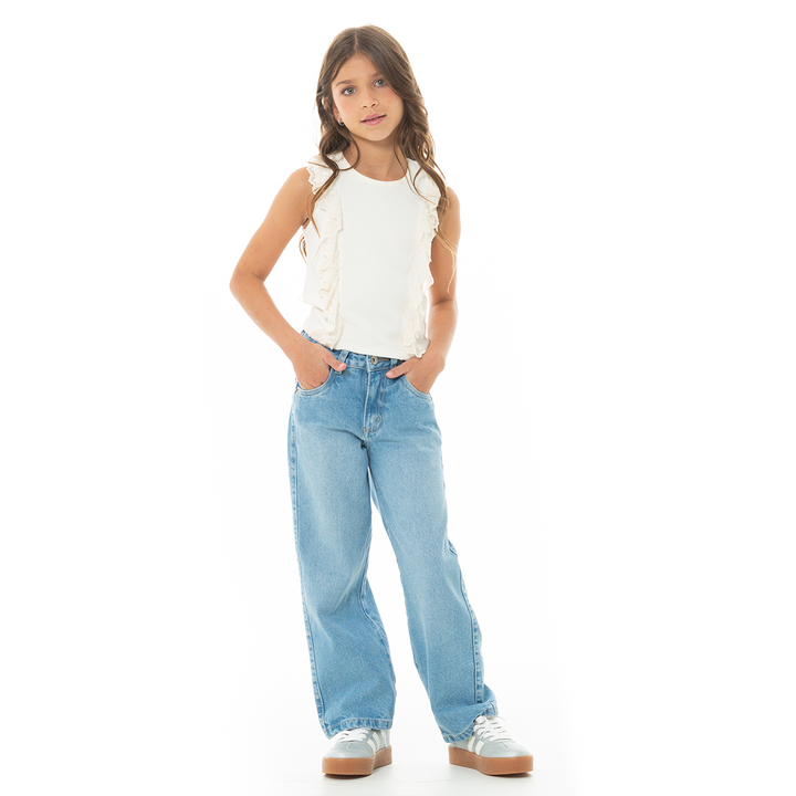 JEAN PARA NIÑAS CLASICO BOTA RECTA