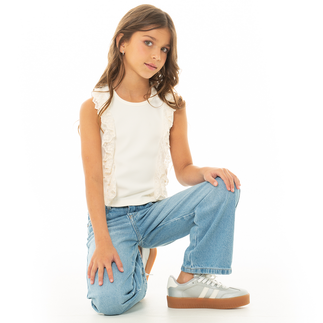 JEAN PARA NIÑAS CLASICO BOTA RECTA