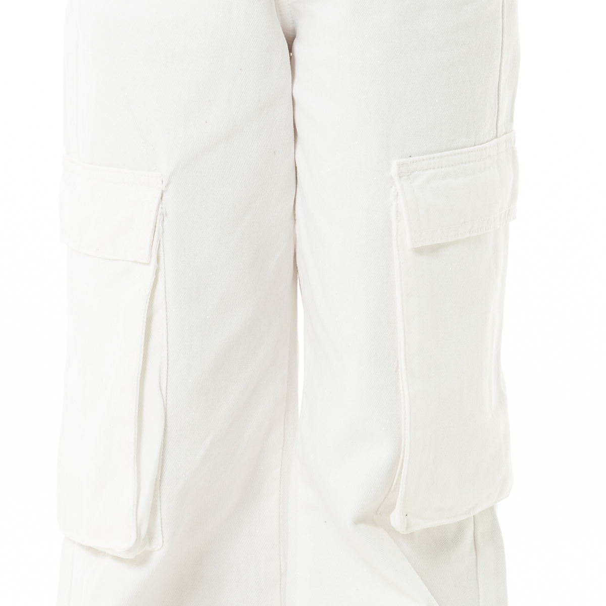 Jean cargo para niñas bota recta - Beige
