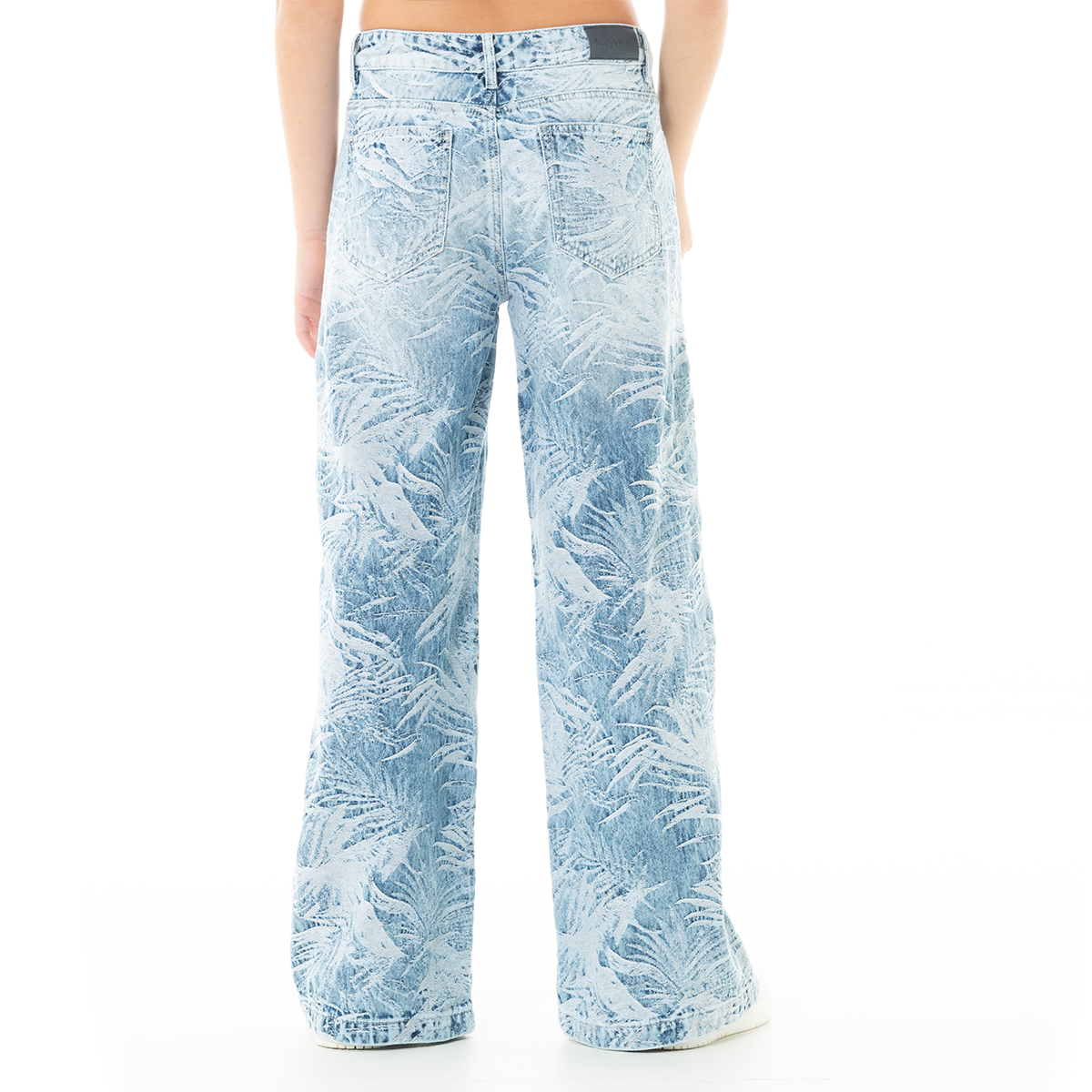 JEAN PARA NIÑAS BOTA RECTA CON DISEÑO EN JACQUAR