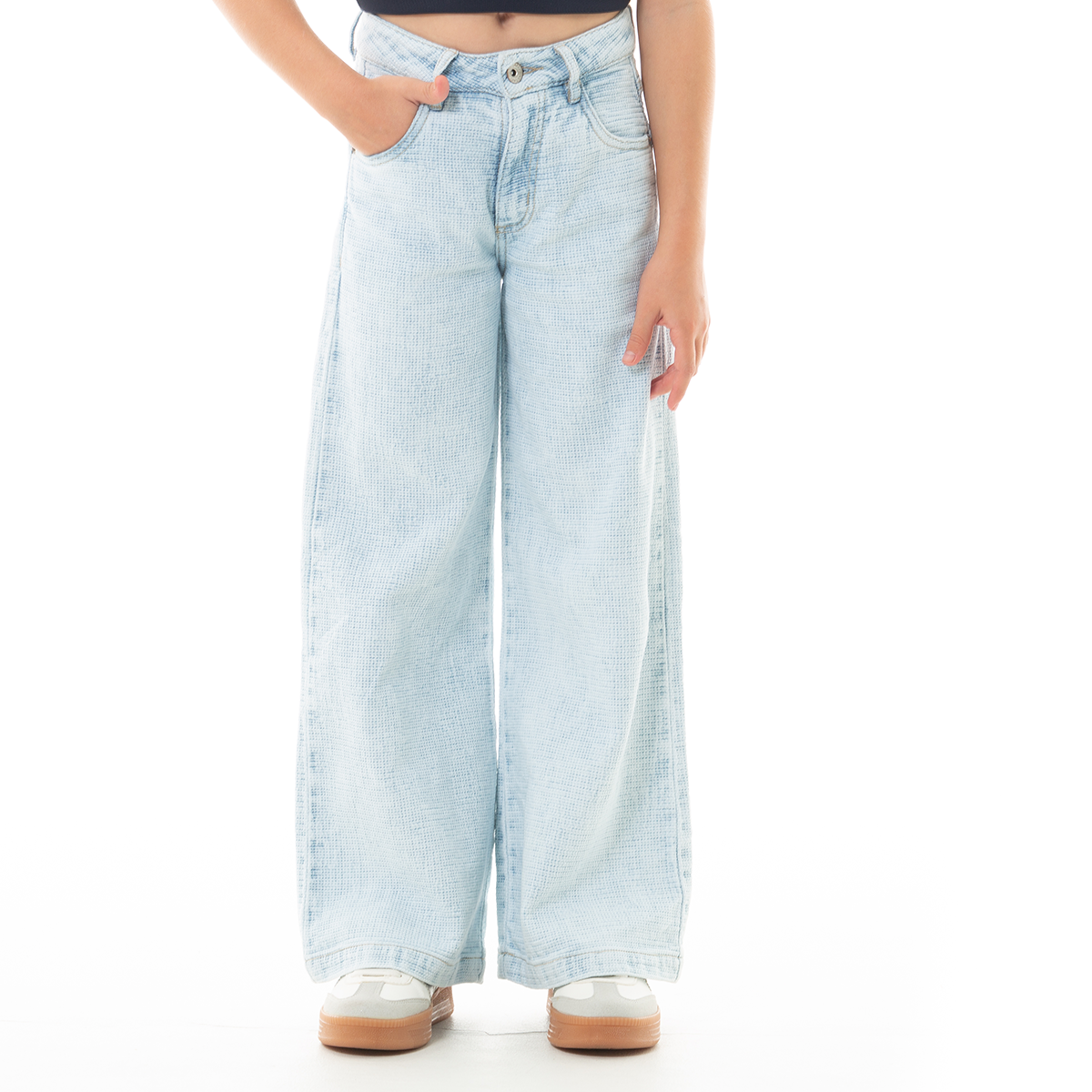 JEAN PARA NIÑAS  CON DISEÑO TEXTURIZADO