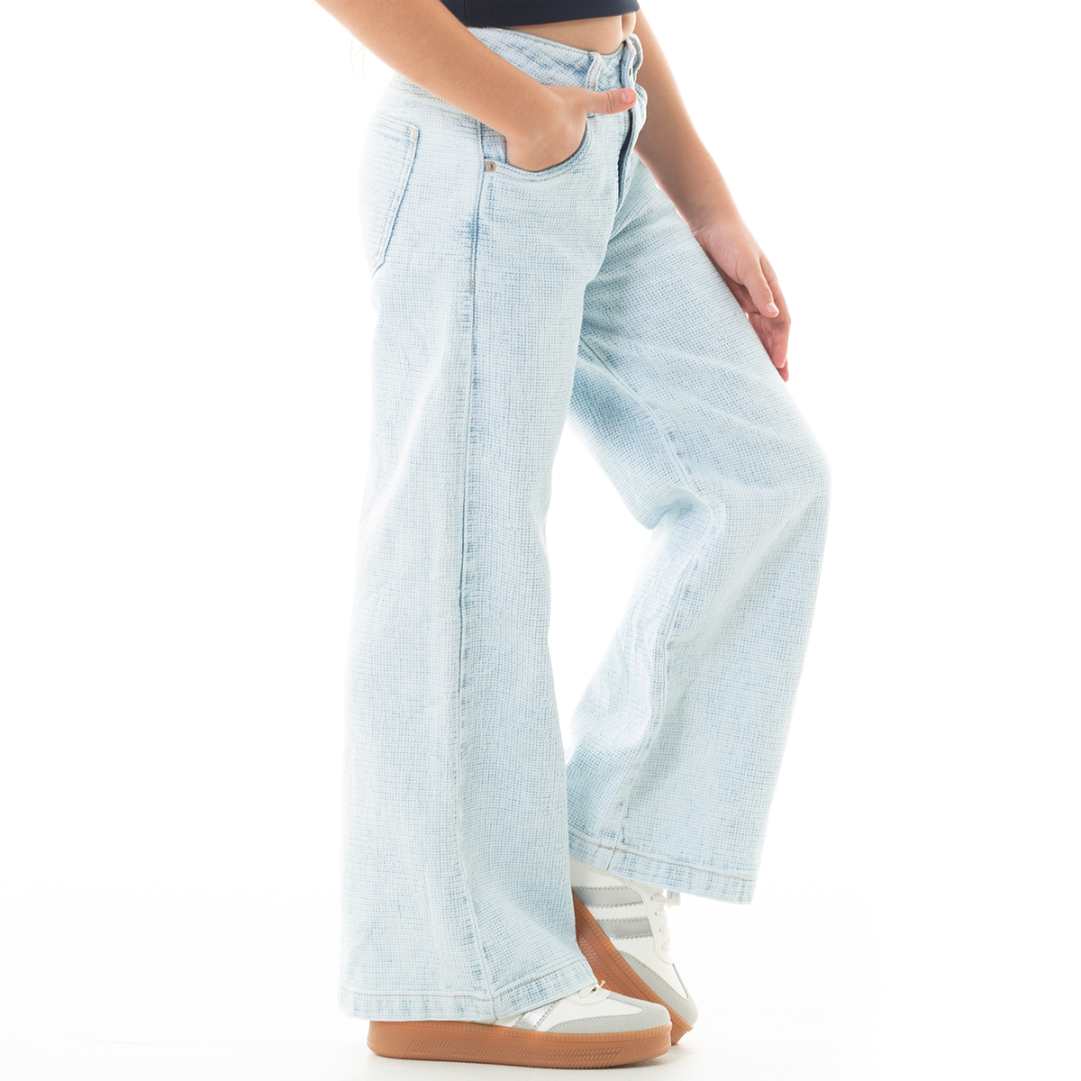 JEAN PARA NIÑAS  CON DISEÑO TEXTURIZADO