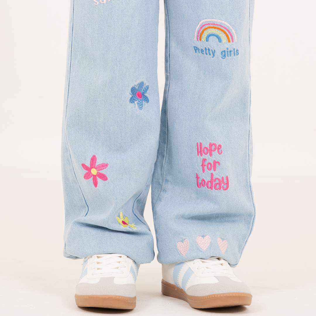 JEAN BORDADO PARA NIÑAS