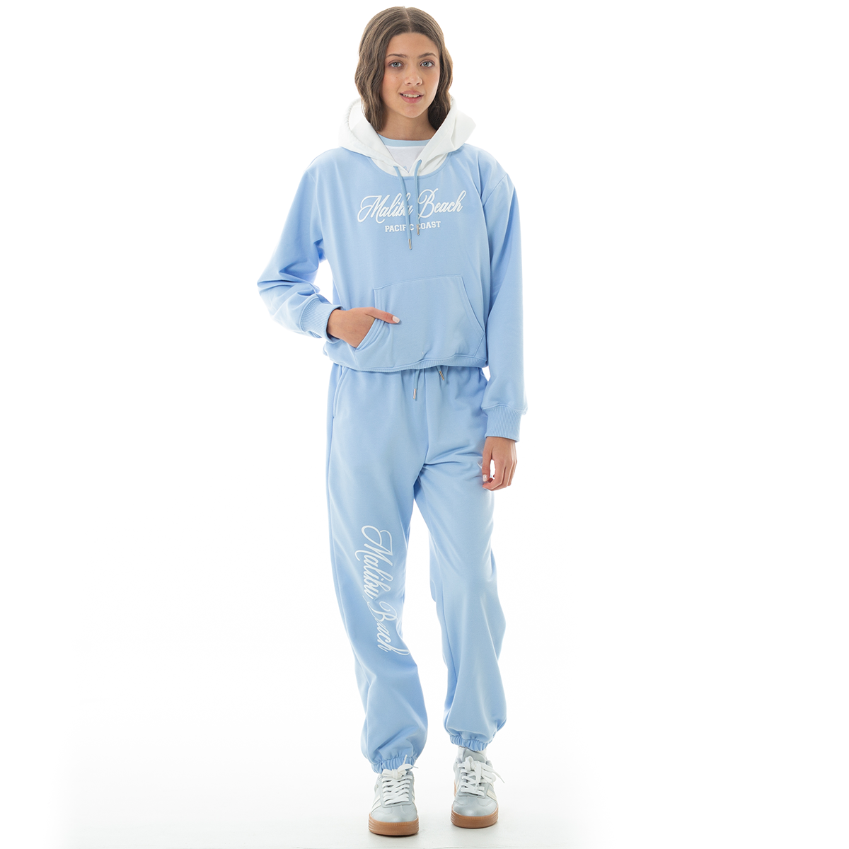 SUDADERA PARA NIÑAS CON DISEÑO ESTAMPADO MALIBU BEACH