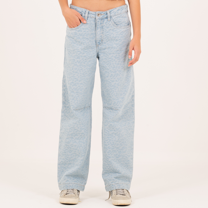 JEAN JACQUARD PARA NIÑAS – AZUL CLARO