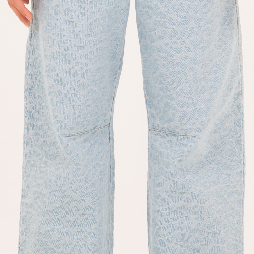 JEAN JACQUARD PARA NIÑAS – AZUL CLARO
