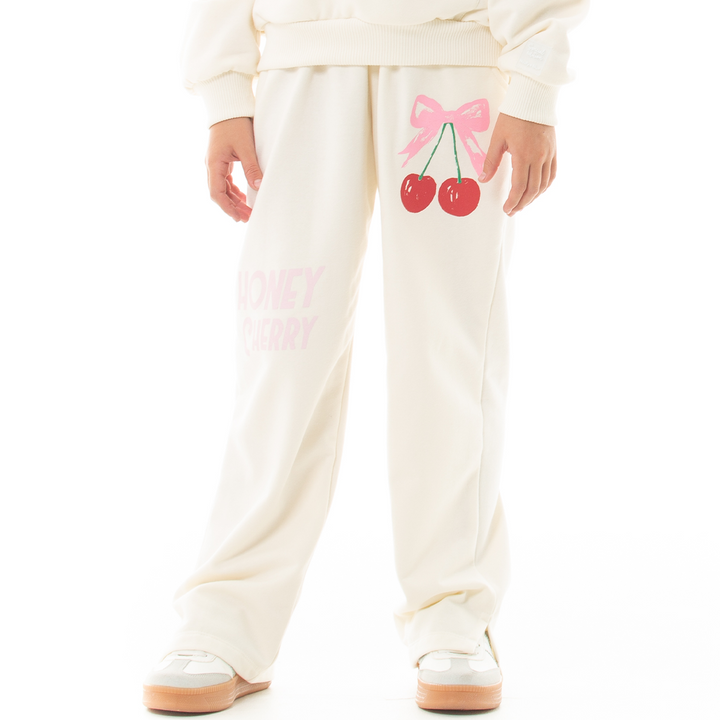 JOGGER CHERRY CLUB PARA NIÑAS – OFF WHITE