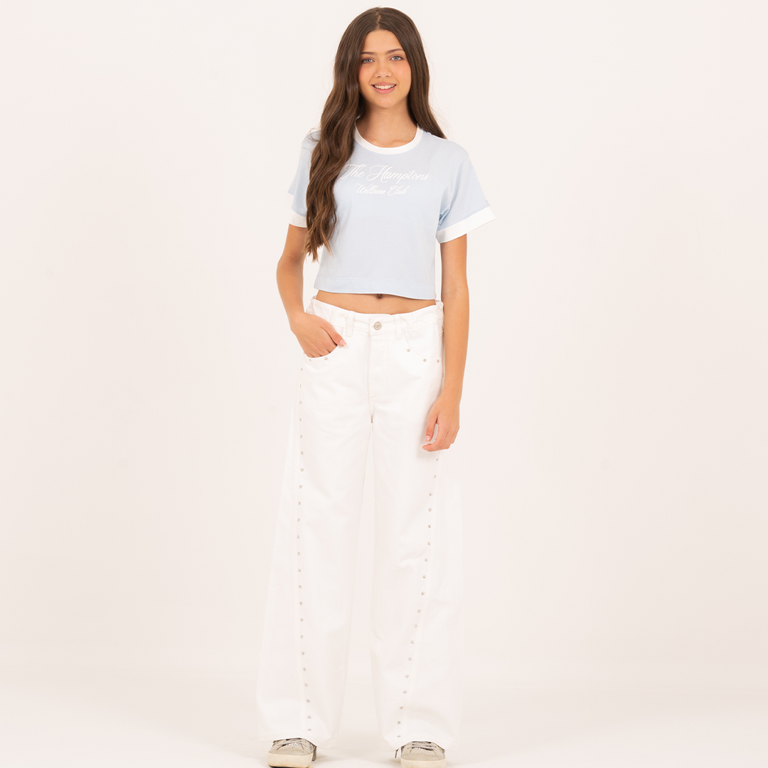 JEAN PARA NIÑAS CON APLIQUE DE ESTRELLAS