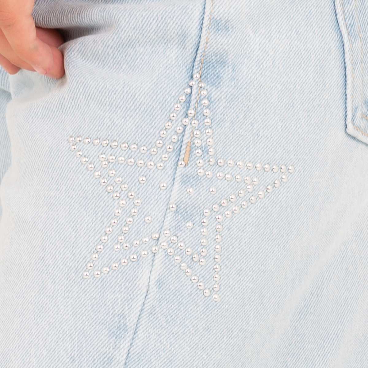 Jean para niñas con detalles en piedras (rhinestones)