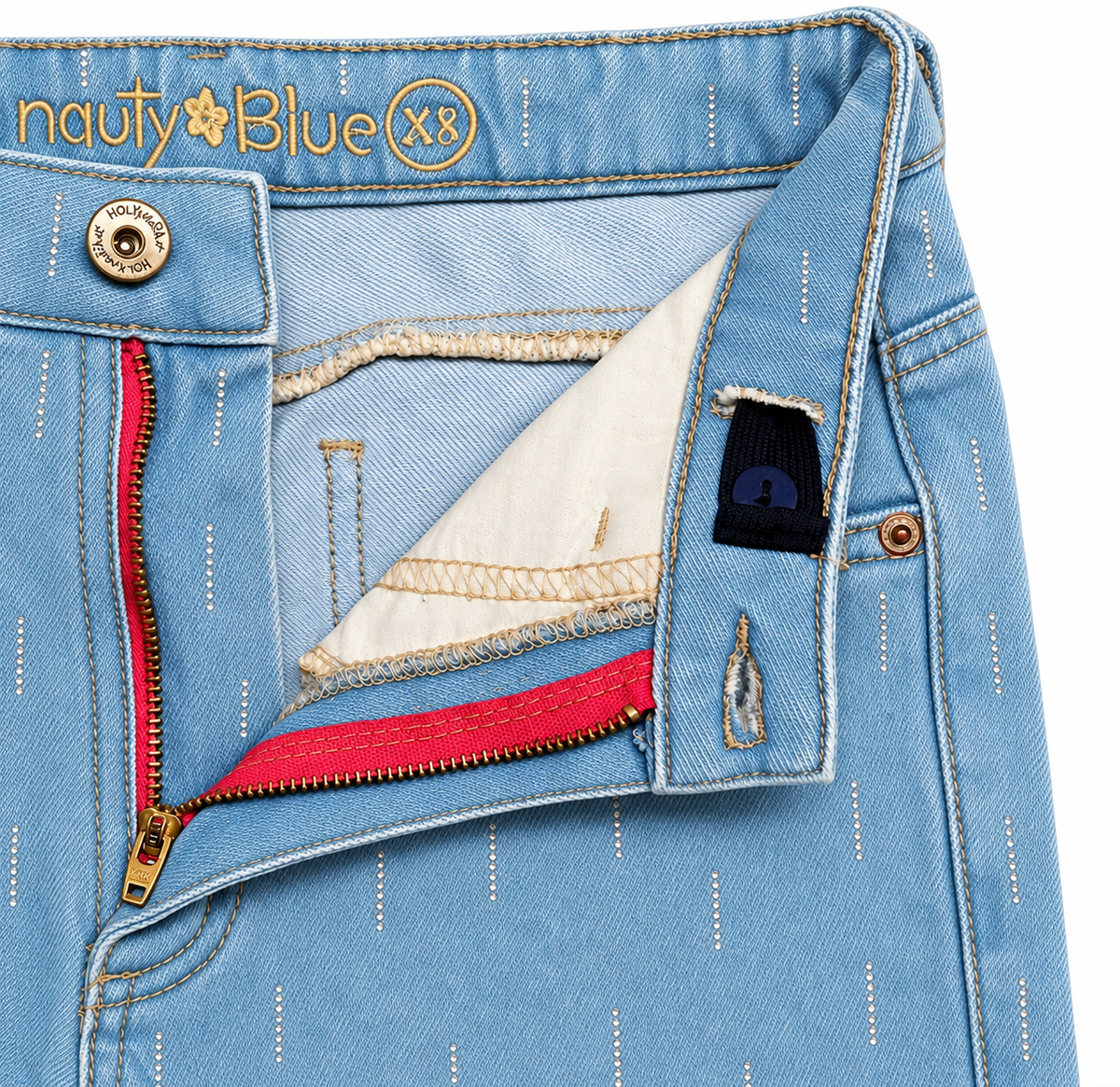 Jean para niñas con detalles brillantes