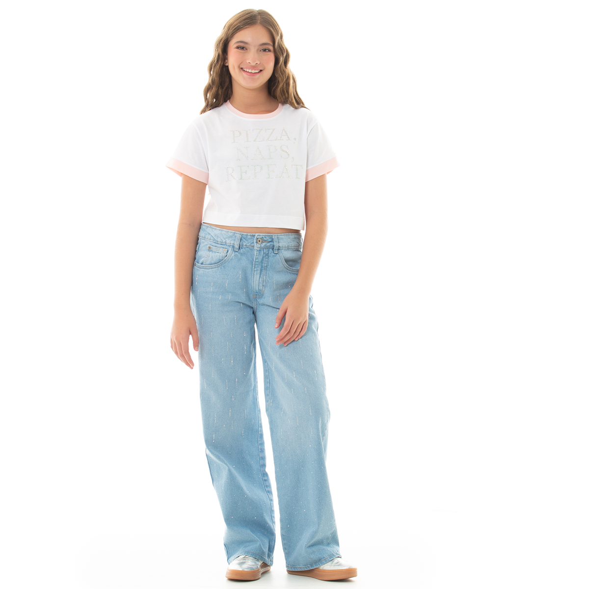 Jean para niñas con detalles brillantes