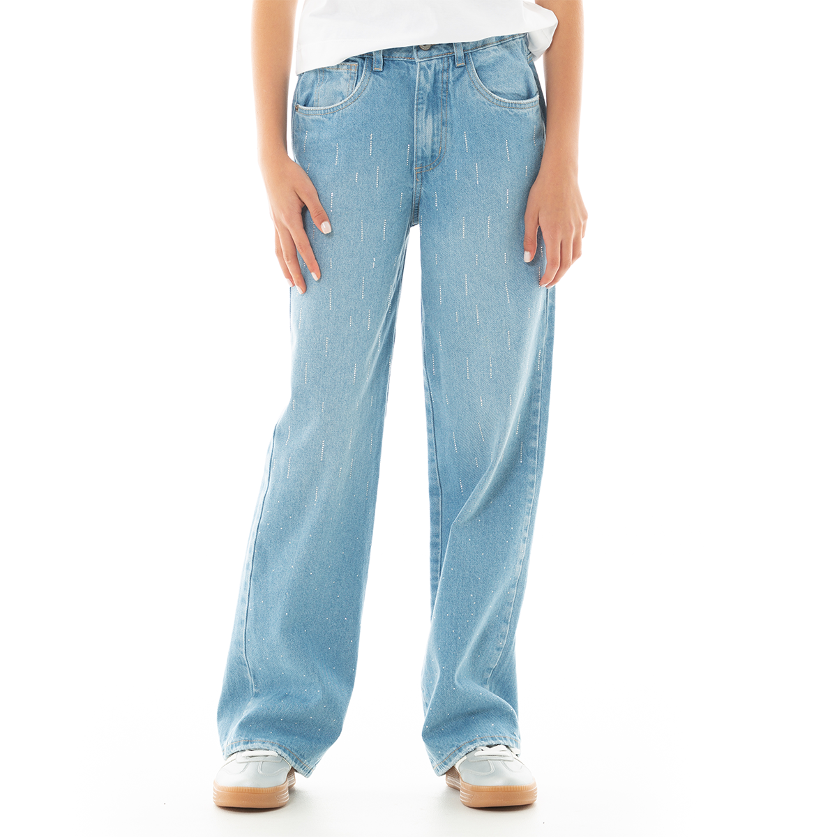Jean para niñas con detalles brillantes