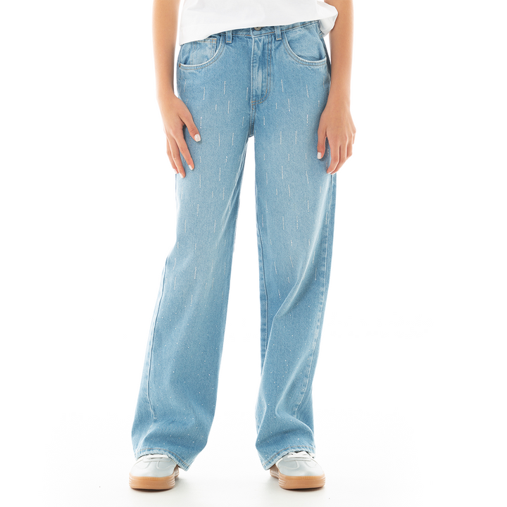 JEAN PARA NIÑA CON DETALLES BRILLANTES