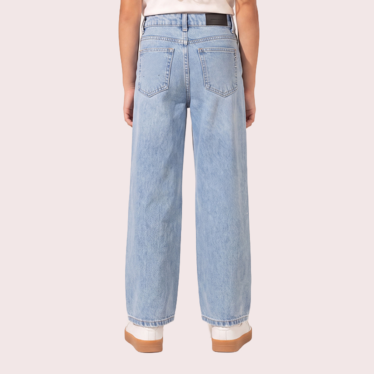 Jean para niñas con accesorio de charm - Azul
