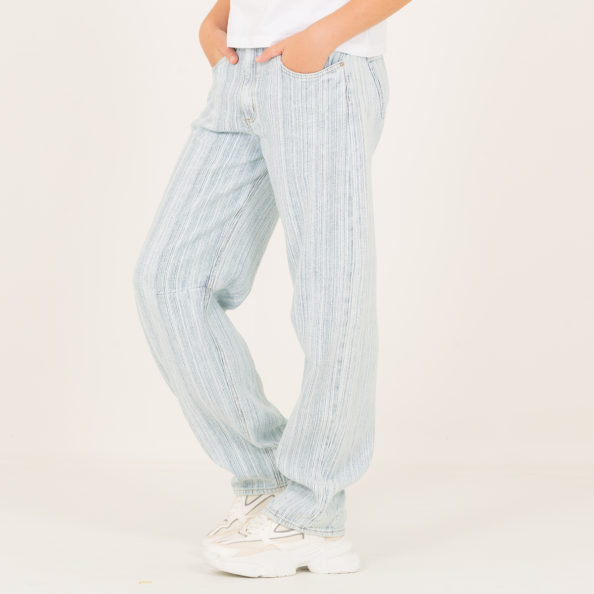 Jean para niñas wide leg- Azul claro