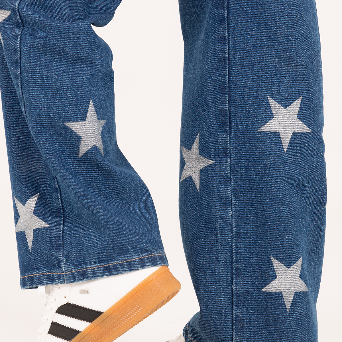 Jean para niñas con diseño de estrellas- Azul