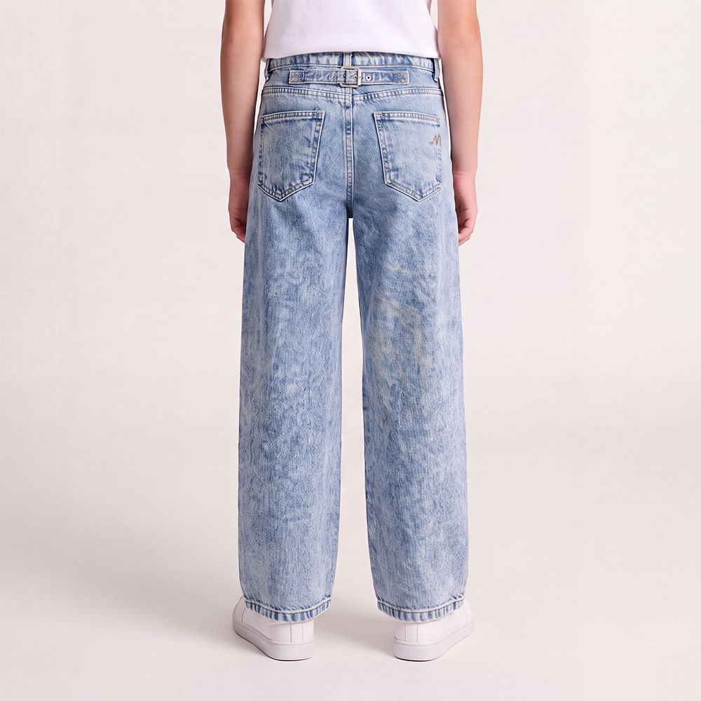 Jean para niñas wide leg- Azul