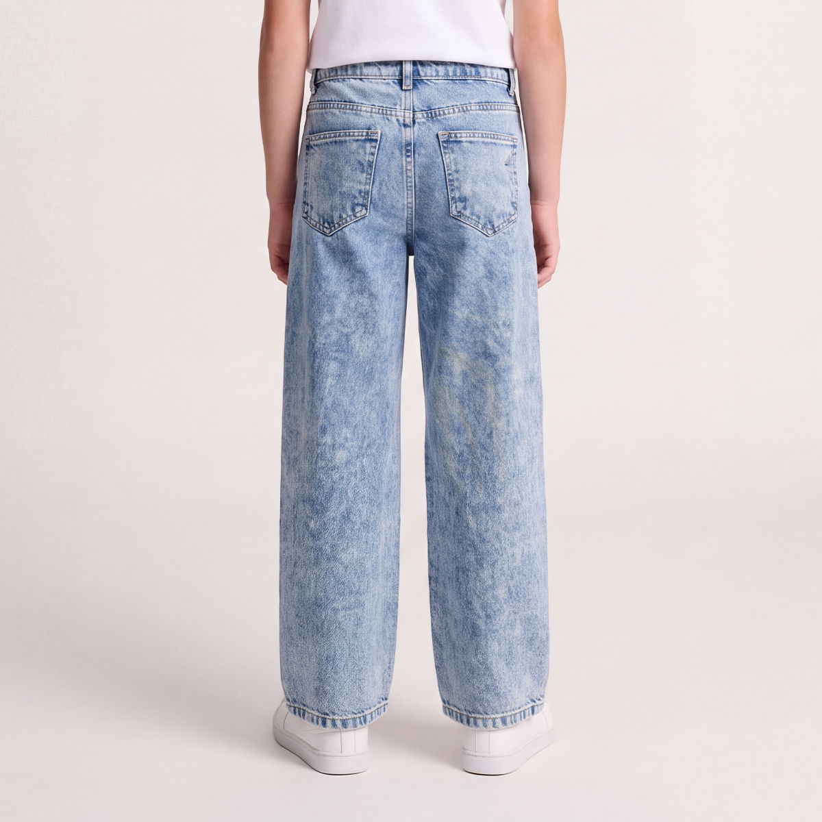Jean para niñas wide leg- Azul