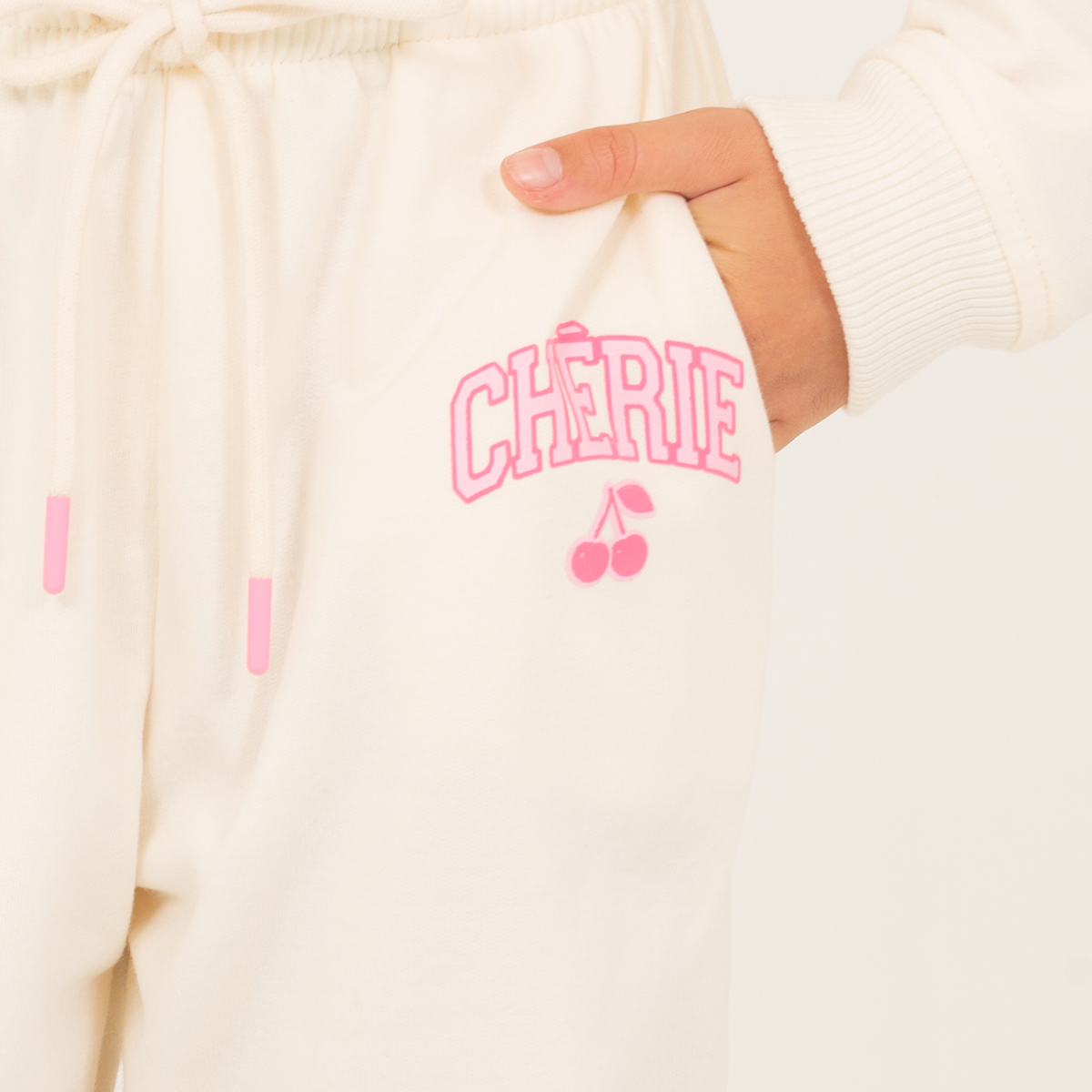 Jogger para niñas cherie – Off white