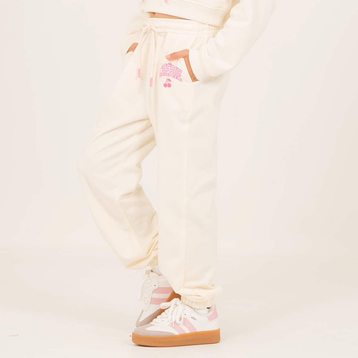Jogger para niñas cherie – Off white