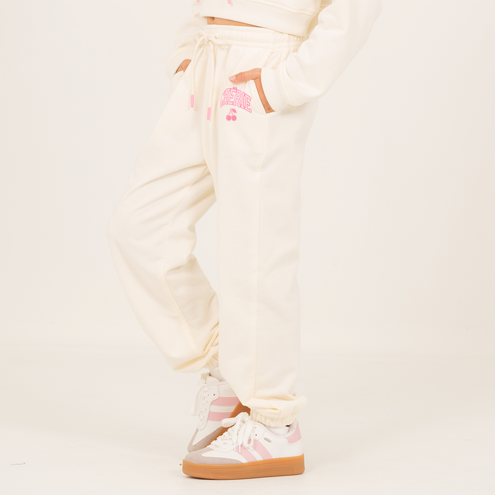 JOGGER PARA NIÑAS CHERIE CLUB – OFF WHITE