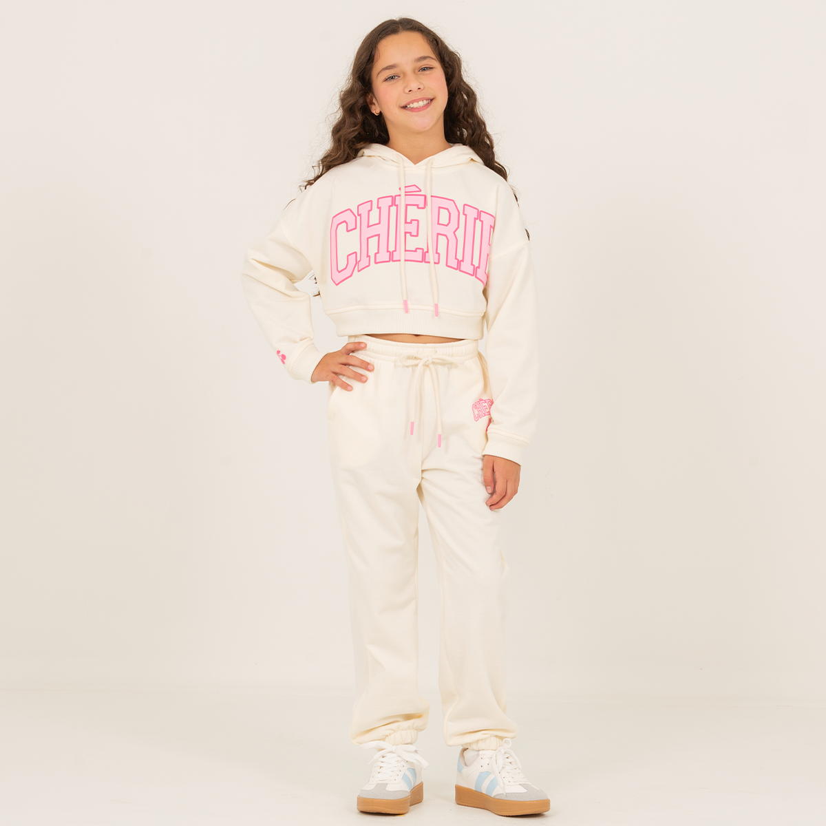 Jogger para niñas cherie – Off white