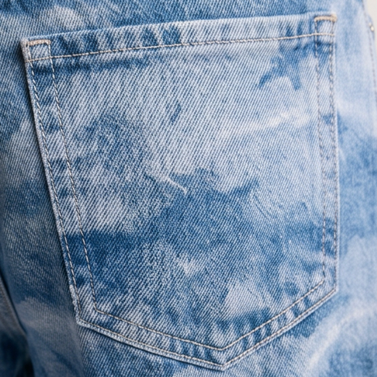 Jean para niñas de diseño jacquard - Azul