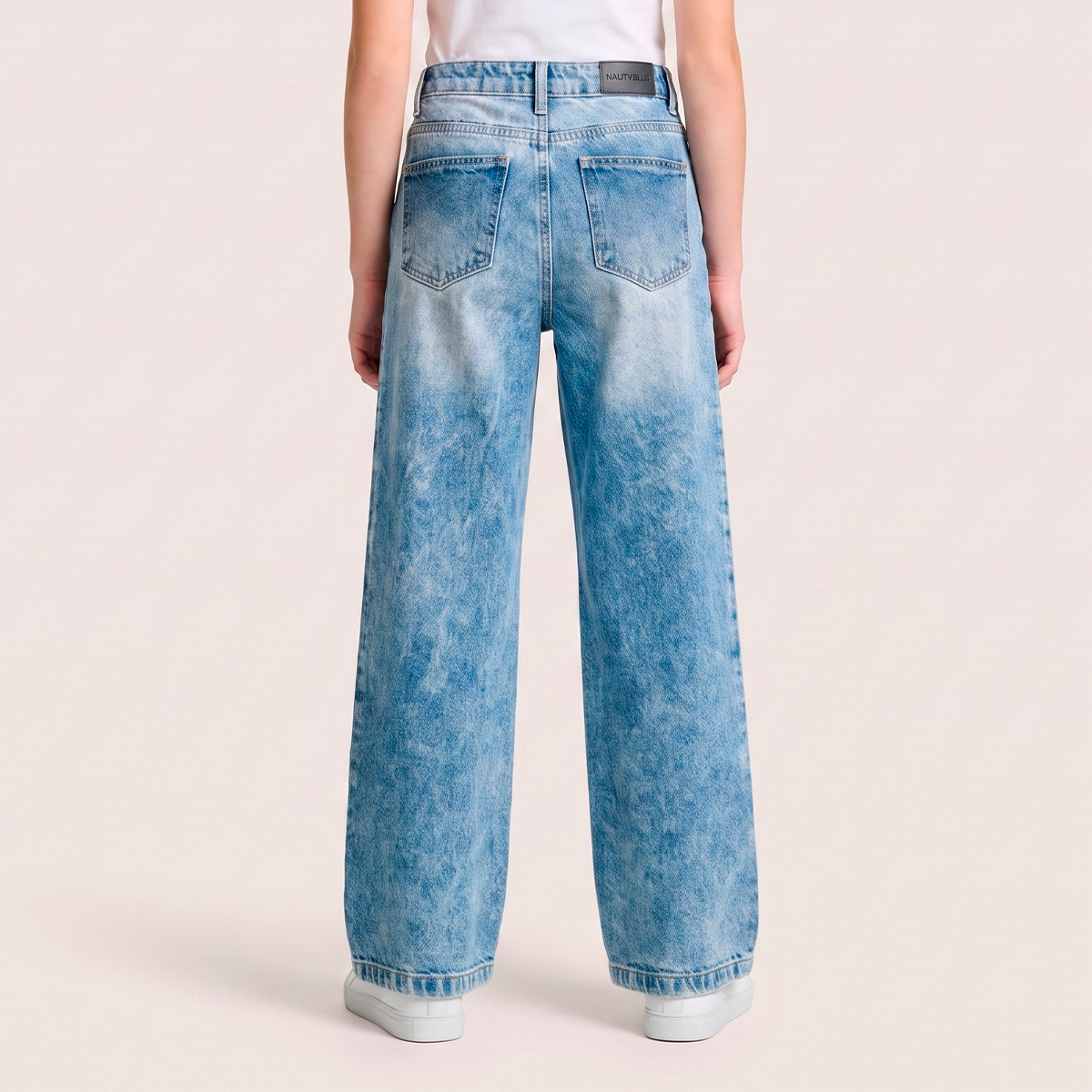 Jean para niñas wide leg- Azul