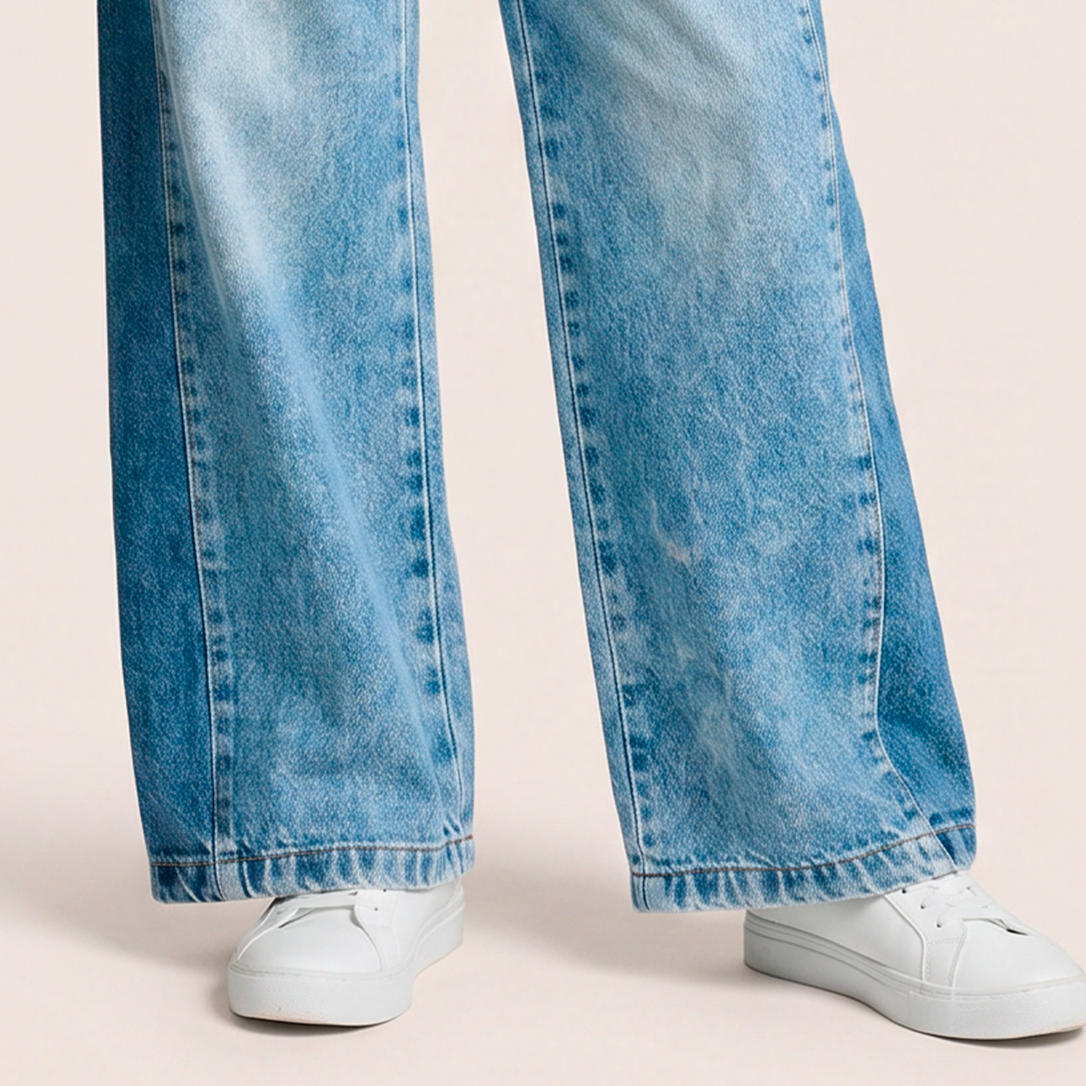 Jean para niñas wide leg- Azul