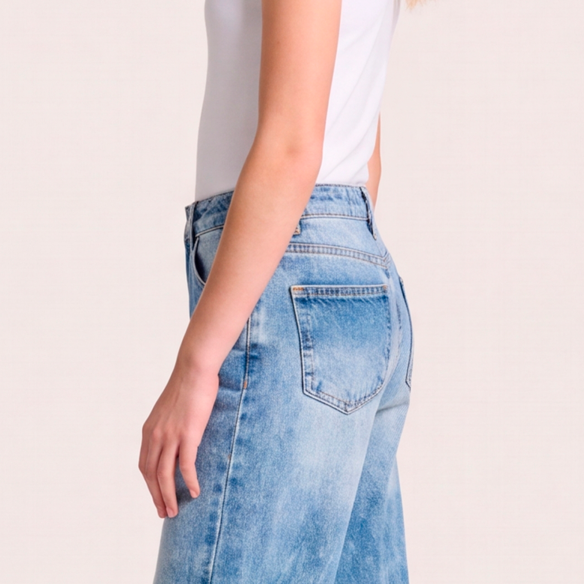 Jean para niñas wide leg- Azul
