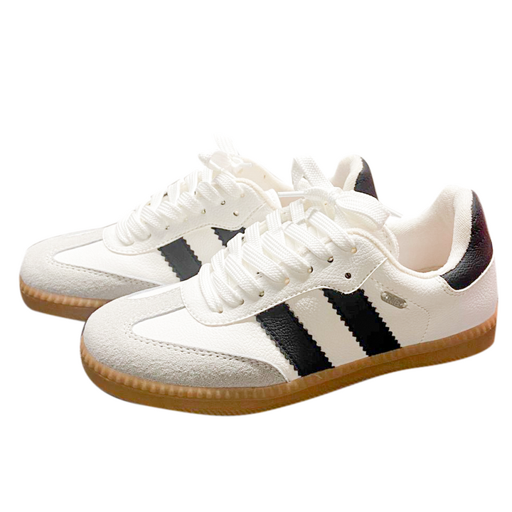 TENIS PARA NIÑAS COLOR BLANCO CON NEGRO